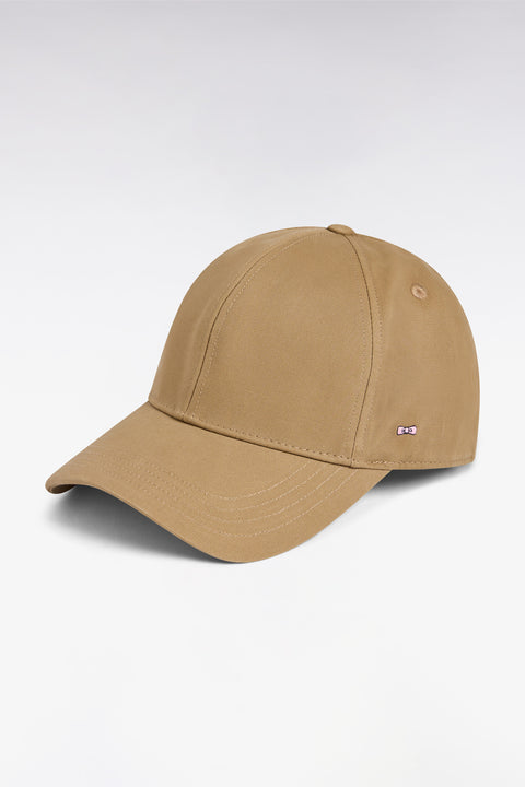 Beige cotton piqué cap - Image 1