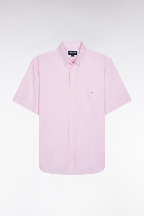 Pink short-sleeved straight-cut shirt - Image 1
