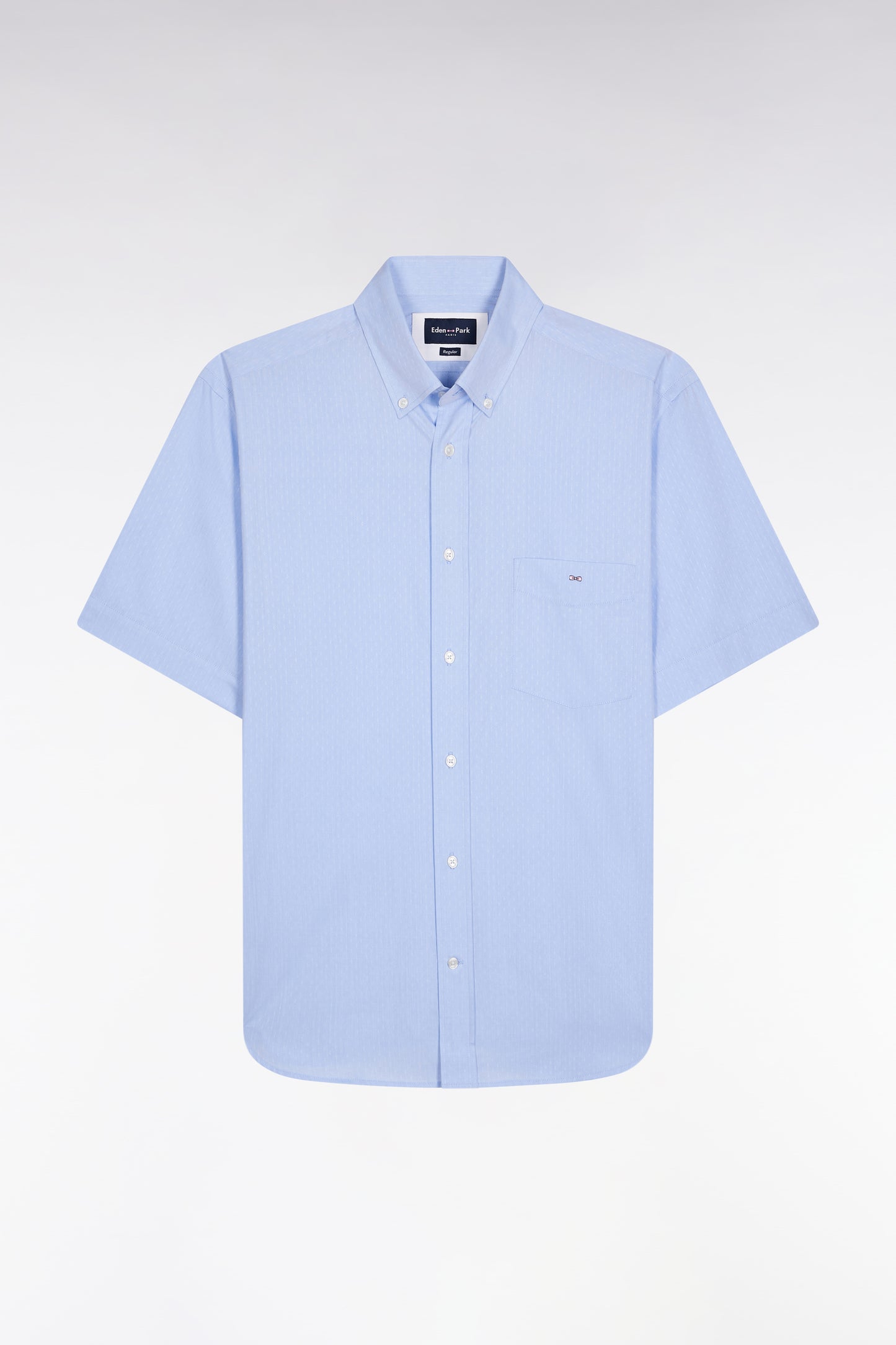 Chemise à manches courtes ciel coupe droite