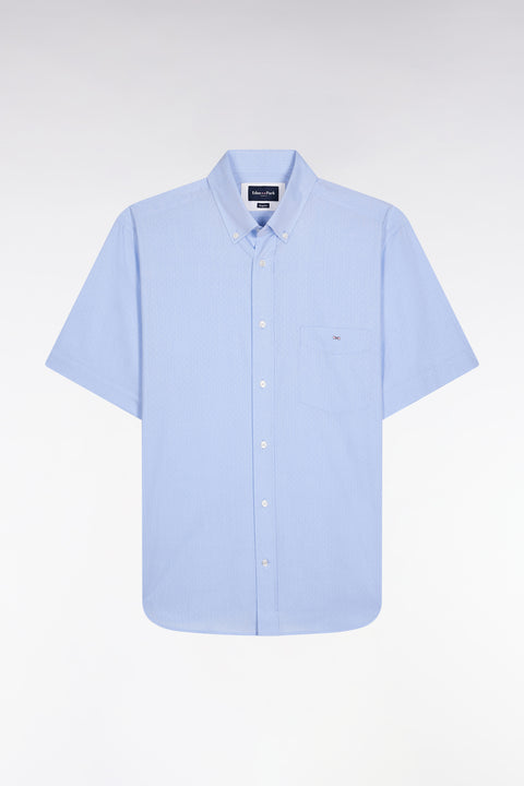 Short-sleeved sky shirt, straight cut - Image 1