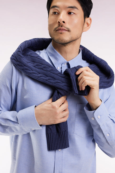 Straight-cut flannel shirt - Image 1