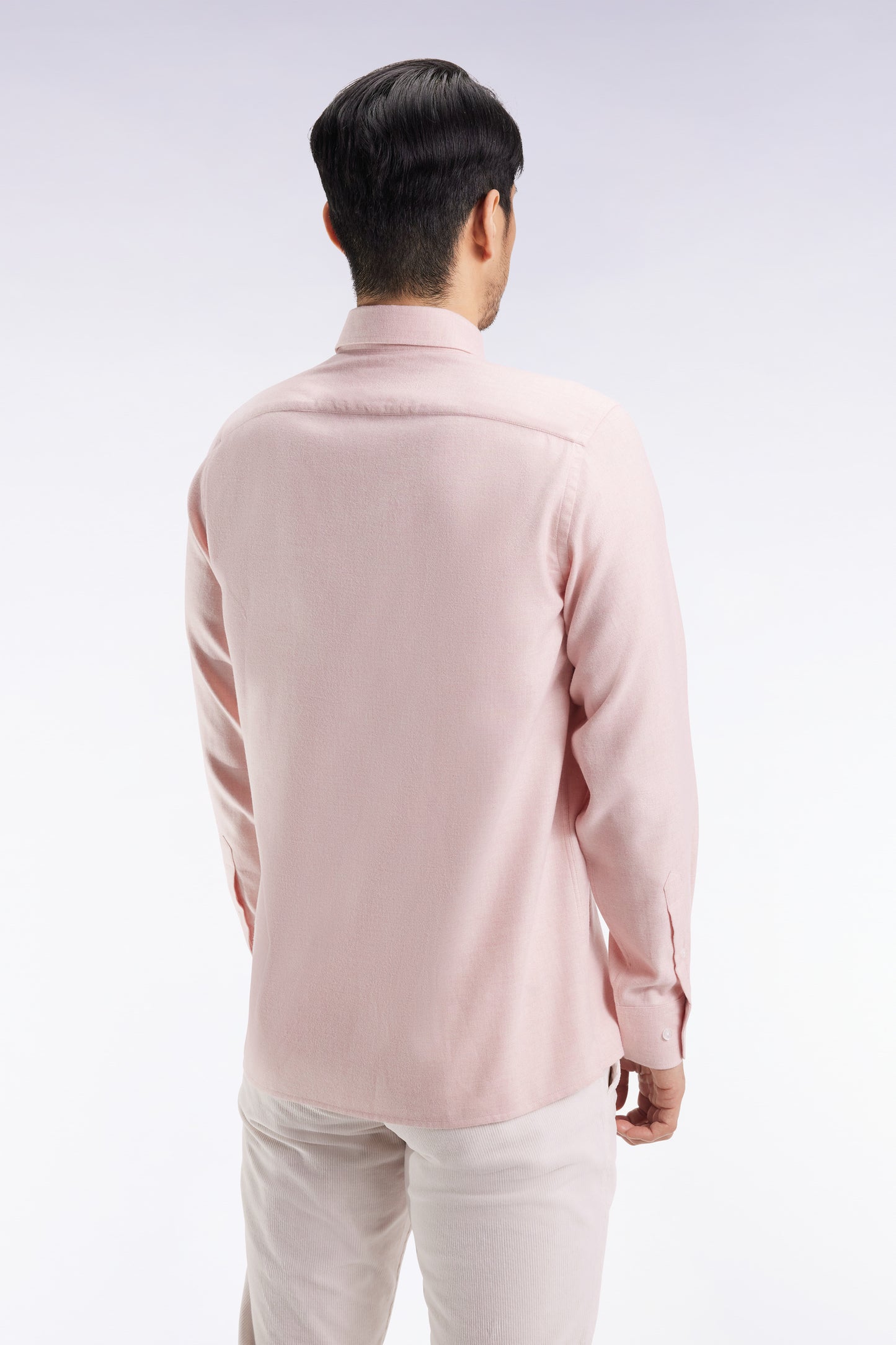 Pink flannel shirt, straight cut