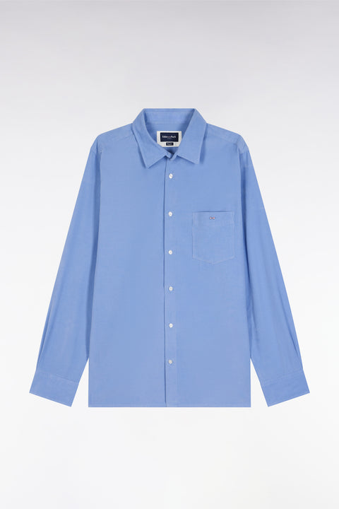 Straight-cut sky velvet shirt - Image 2