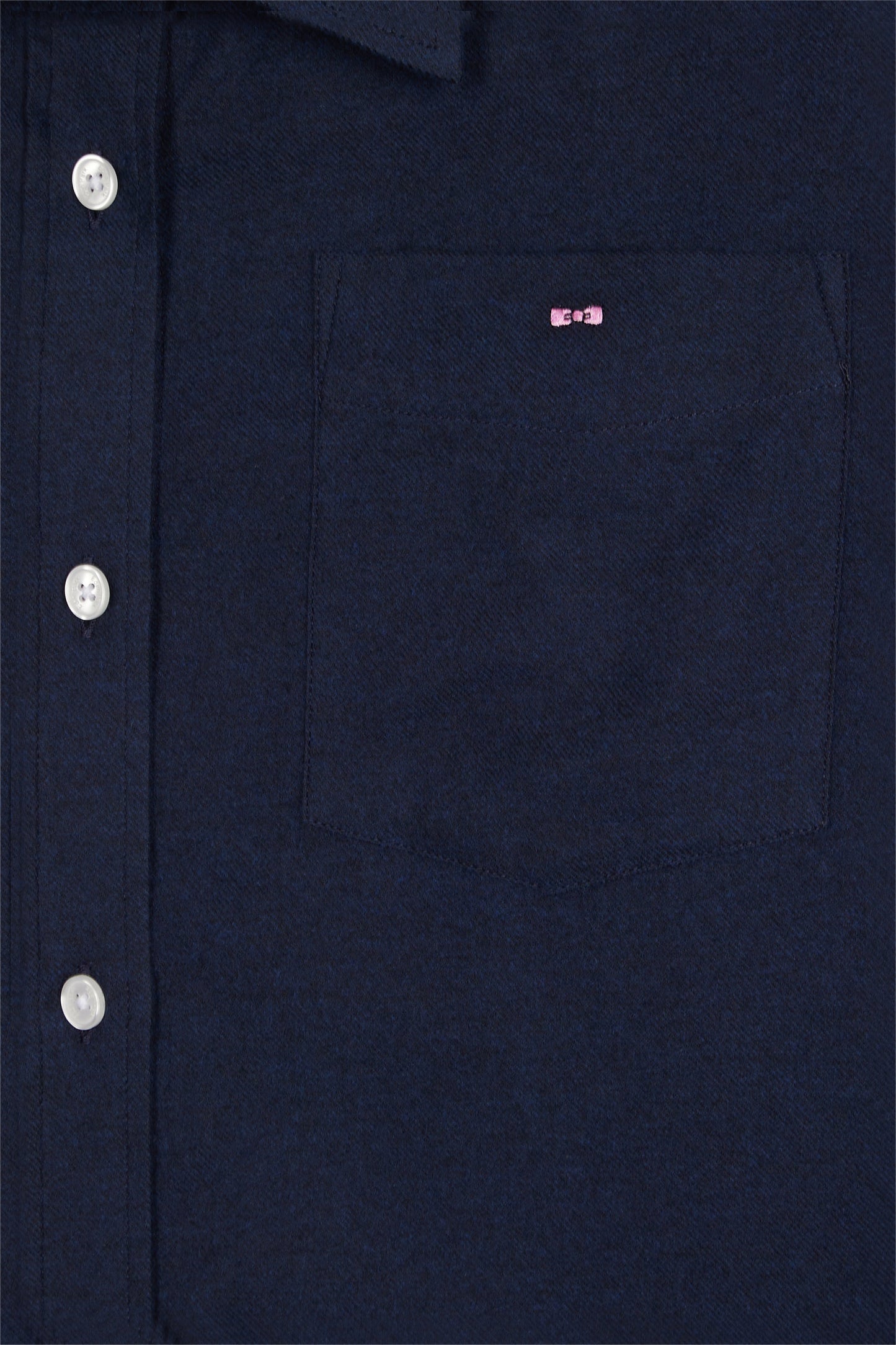 Relaxed fit navy cotton poplin shirt