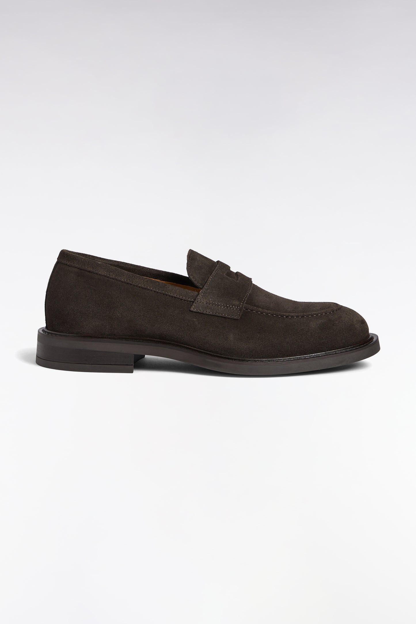 Brown suede loafers