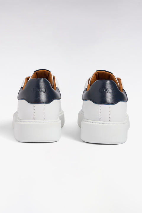 White leather low-top sneakers - Image 3