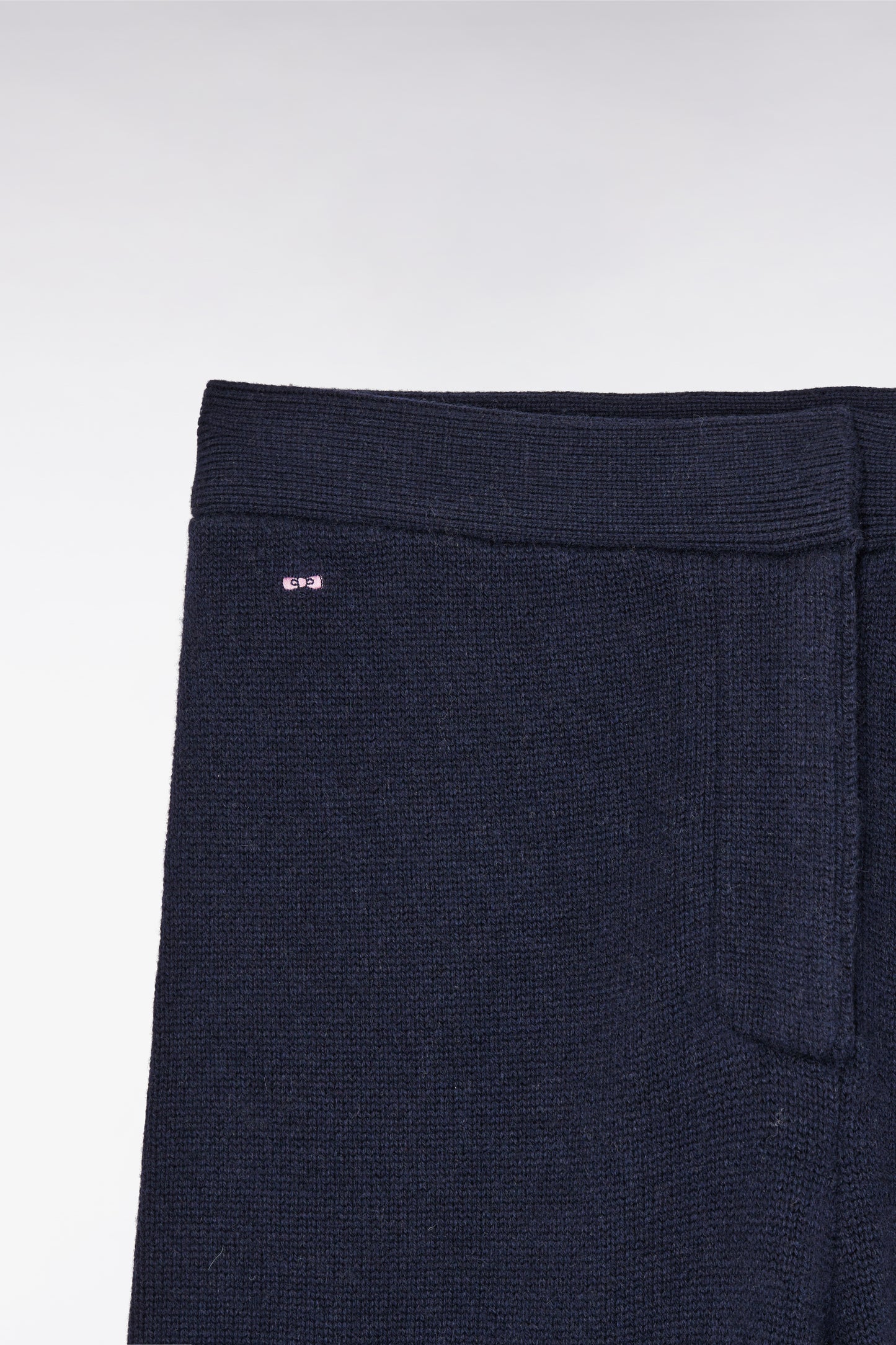 Pantalon jogging en laine et cachemire marine coupe Relaxed
