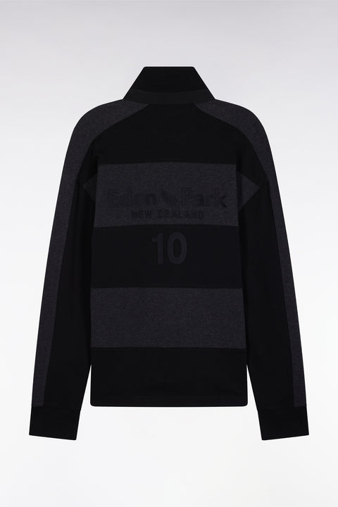 New Zealand striped long-sleeved jersey in thick grey cotton jersey - Image 2