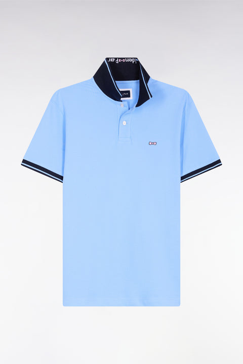 Short-sleeved sky polo shirt - Image 2