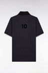 New Zealand short-sleeved polo shirt in grey cotton piqué, loose fit