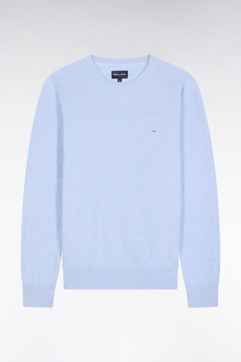 Sky cotton honeycomb round-neck sweater - Image 2