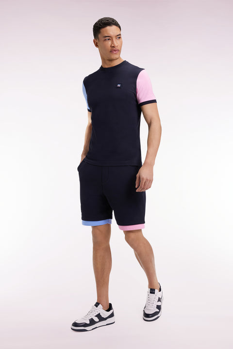 Short en molleton coton marine coupe ample - Image 3