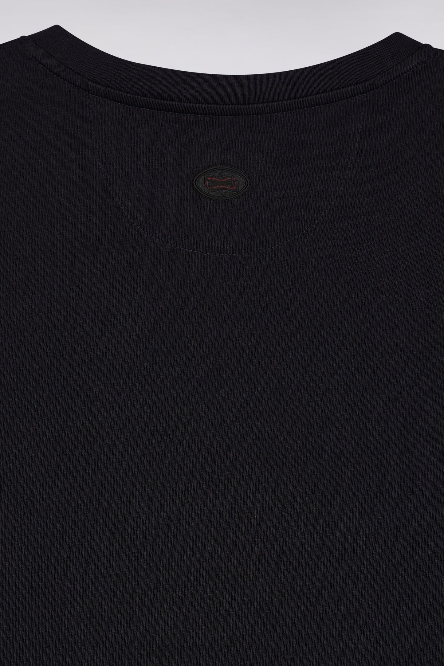 T-shirt à manches courtes en coton noir impression effet velours