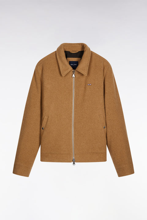 Camel boiled wool blend jacket - Image 2