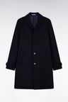 Navy wool-blend coat