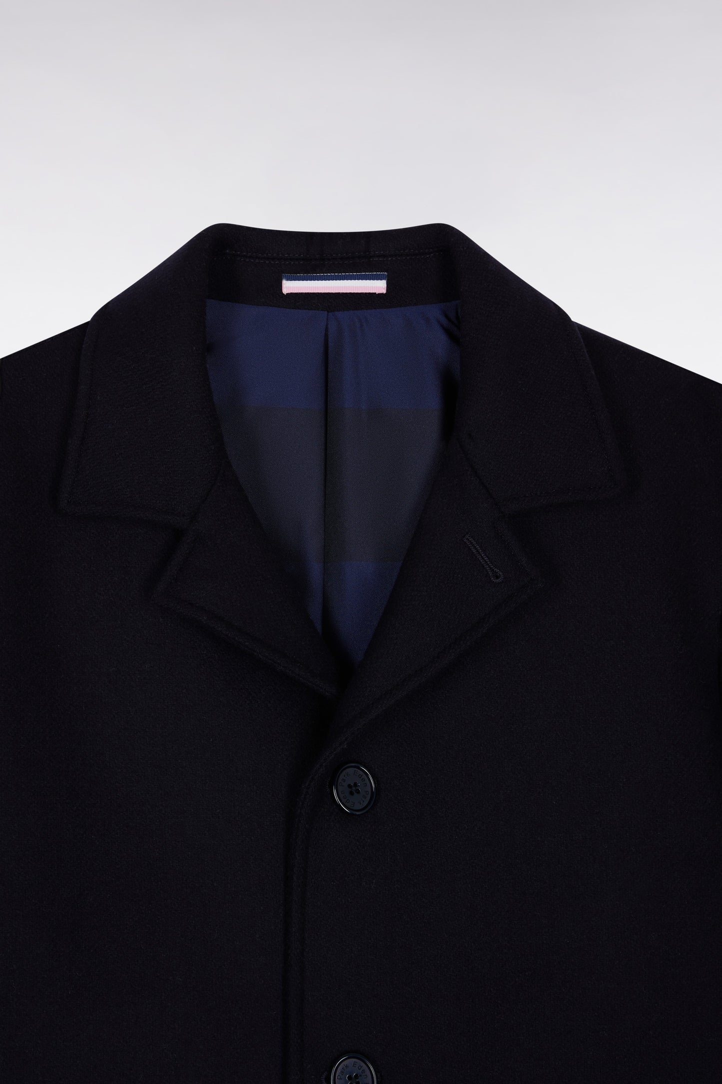 Navy wool-blend coat