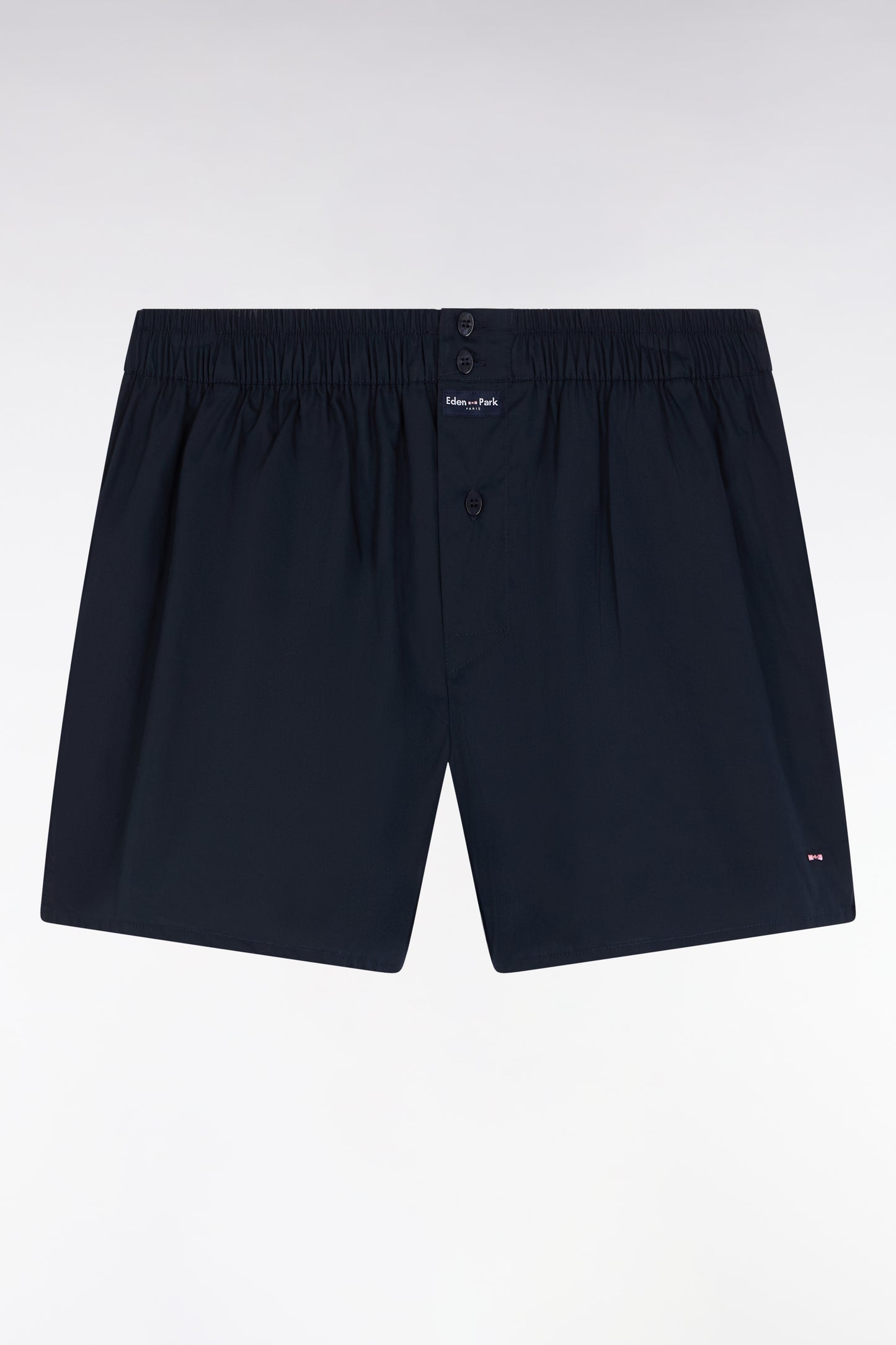 Navy cotton poplin boxer shorts - A SHOOTER