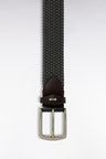 Gray elastic braided belt