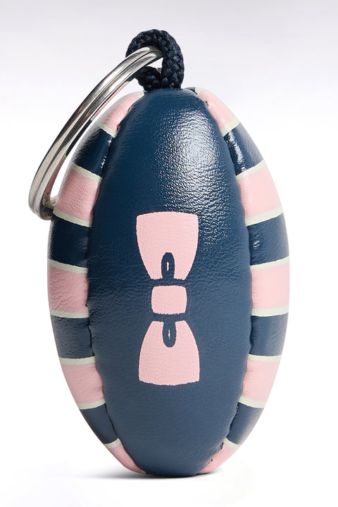 Porte-clés caoutchouc ballon de rugby marine - Image 1