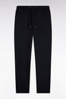 Navy striped flannel-style elasticated waist pants