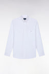 Plain white cotton straight cut shirt