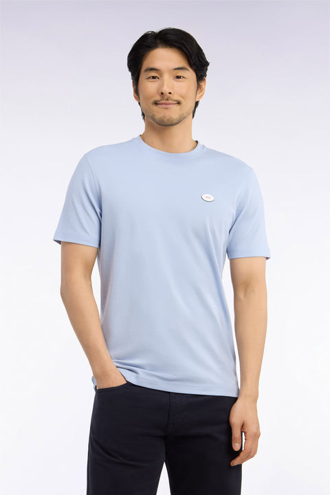 Sky blue short-sleeved straight-cut t-shirt - Image 3