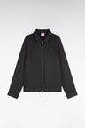 Straight cut khaki stretch cotton jacket
