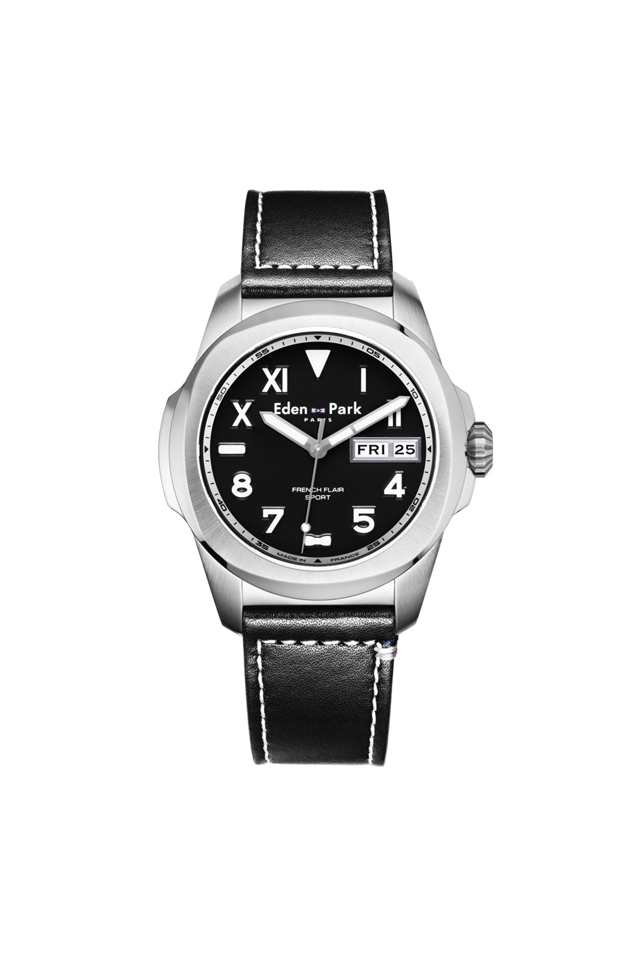 Quartz watch day date black