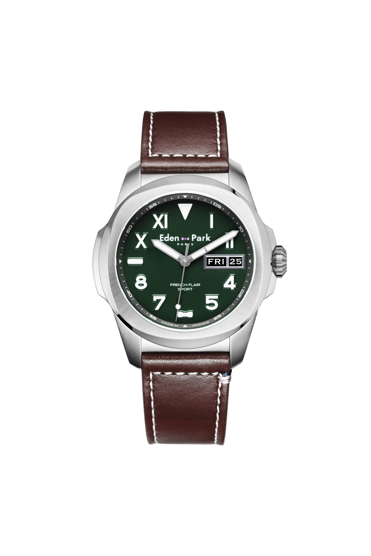 Quartz watch day date green