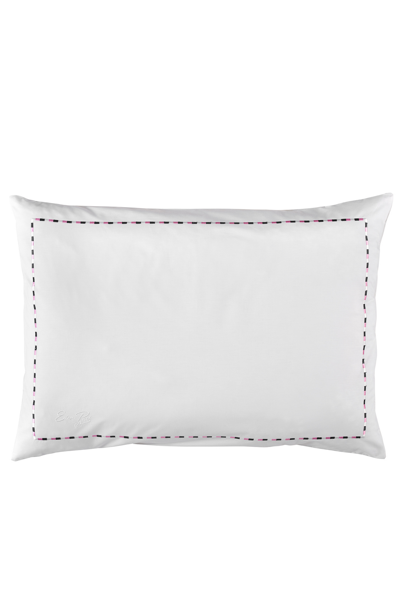 2 rectangular pillowcases white, navy and pink - Décrochons la lune