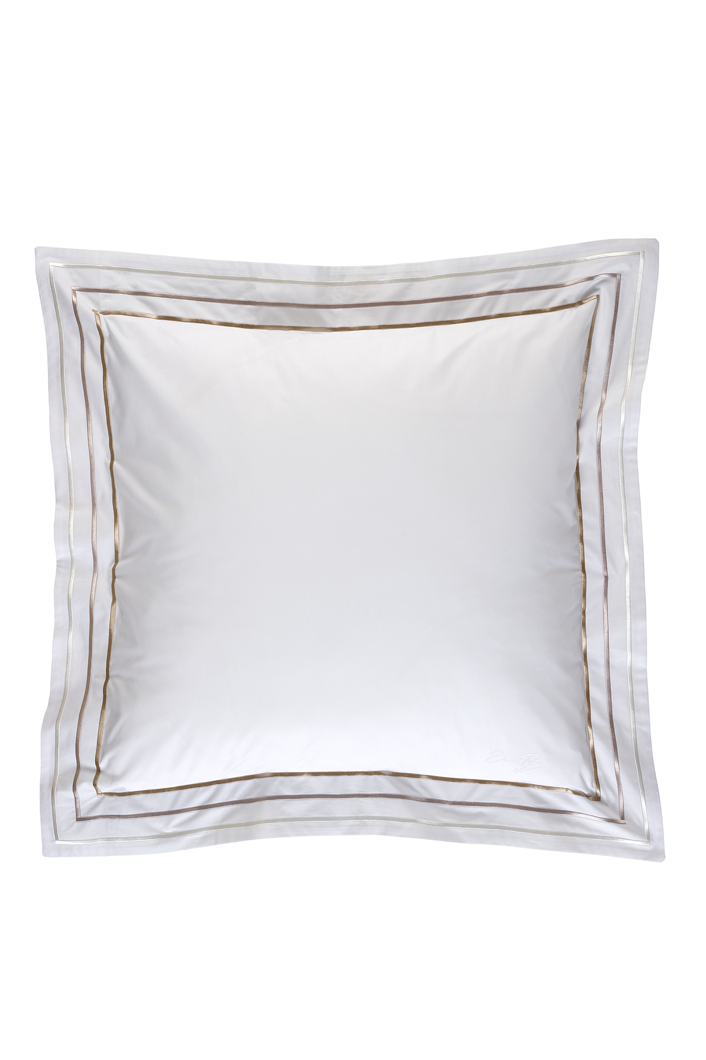 2 white and gold square pillowcases - Avec toi et les bleus