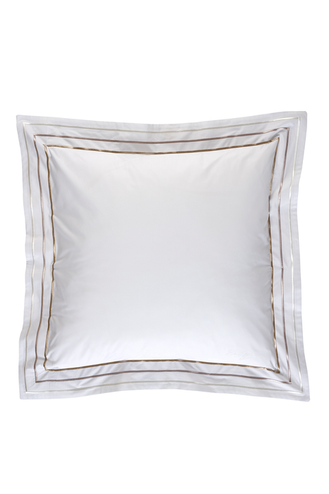 2 white and gold square pillowcases - Avec toi et les bleus - Image 2