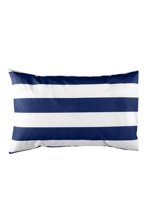Duo of rectangular striped pillow case - navy - Image 2