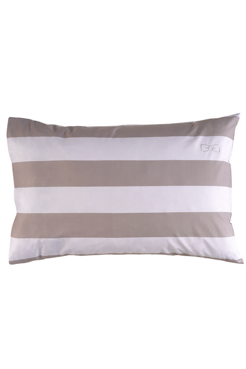 Duo of rectangular striped pillow case - grey - Image 2