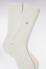 White wool and alpaca knee-high socks