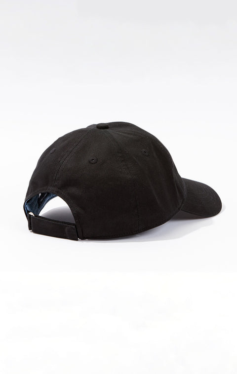Unicolour black cotton cap - Image 3