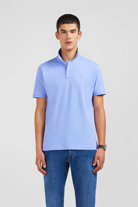 Light blue stretch pima cotton polo - Image 1