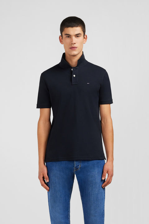 Black stretch pima cotton polo - Image 1