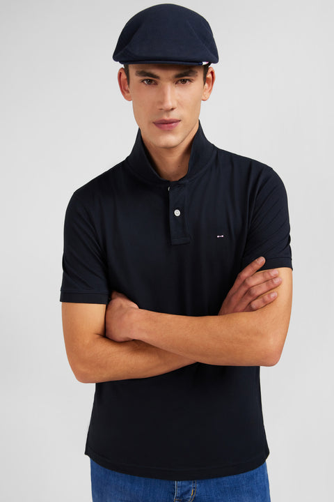 Black stretch pima cotton polo - Image 3