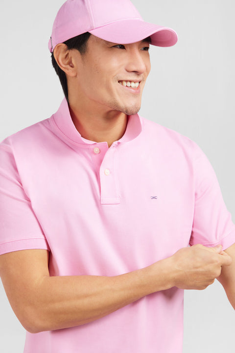 Pink stretch pima cotton polo - Image 3