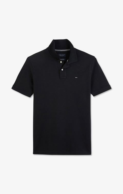 Navy blue stretch pima cotton polo - Image 2