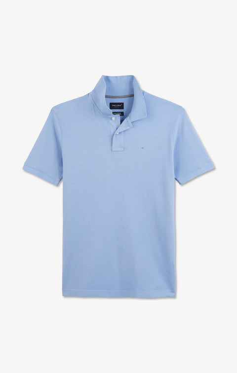 Light blue stretch pima cotton polo - Image 2