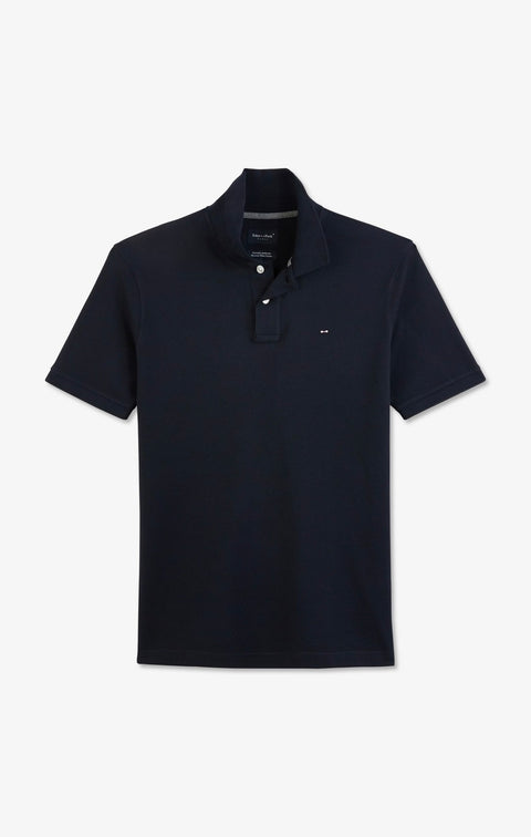 Black stretch pima cotton polo - Image 2