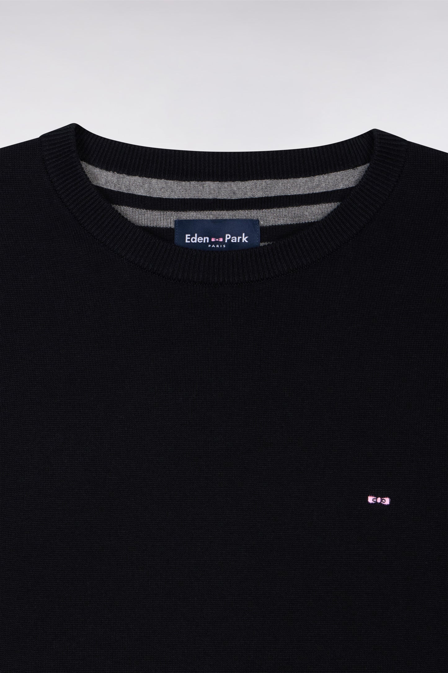 Crew black cotton jumper
