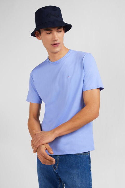 Crew neck light blue pima cotton t-shirt - Image 1