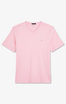 V-neck pink light pima cotton t-shirt