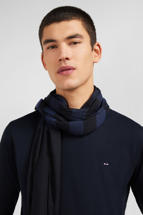 Long sleeved black cotton t-shirt - Image 1