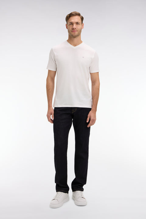 Navy blue jeans in stretch cotton - Image 3