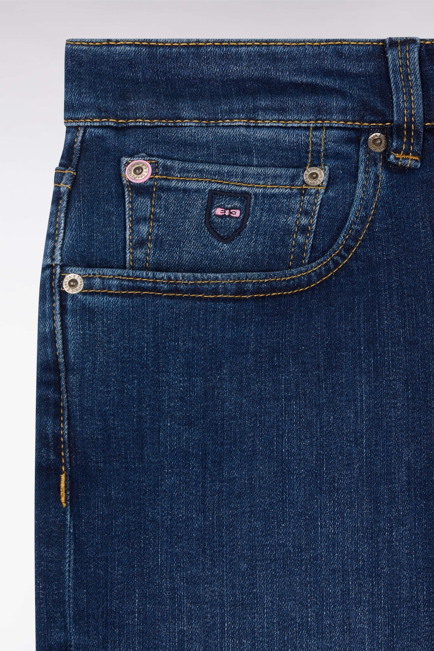 Straight jeans in blue stretch cotton
