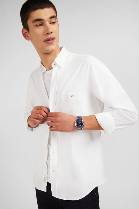White pinpoint cotton shirt - Image 1